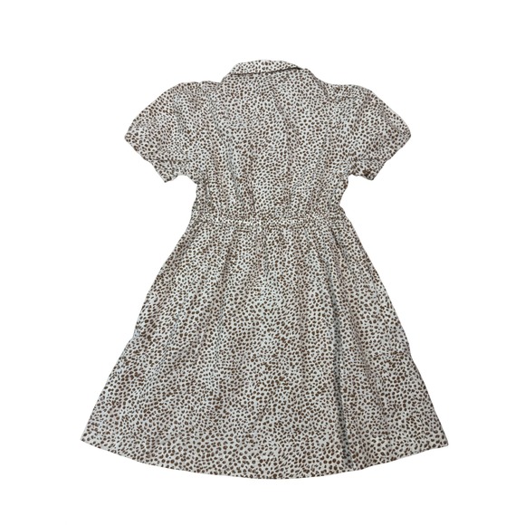 J. Crew Leopard Print Shirtdress Button Front Tie Waist Short Sleeve Size 2 - Picture 3 of 7